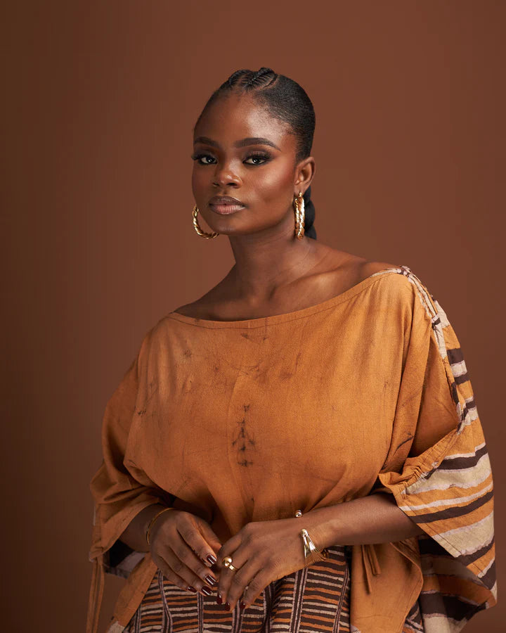 The Ndu Essence Brown Dress - Agbada Bubu Dress